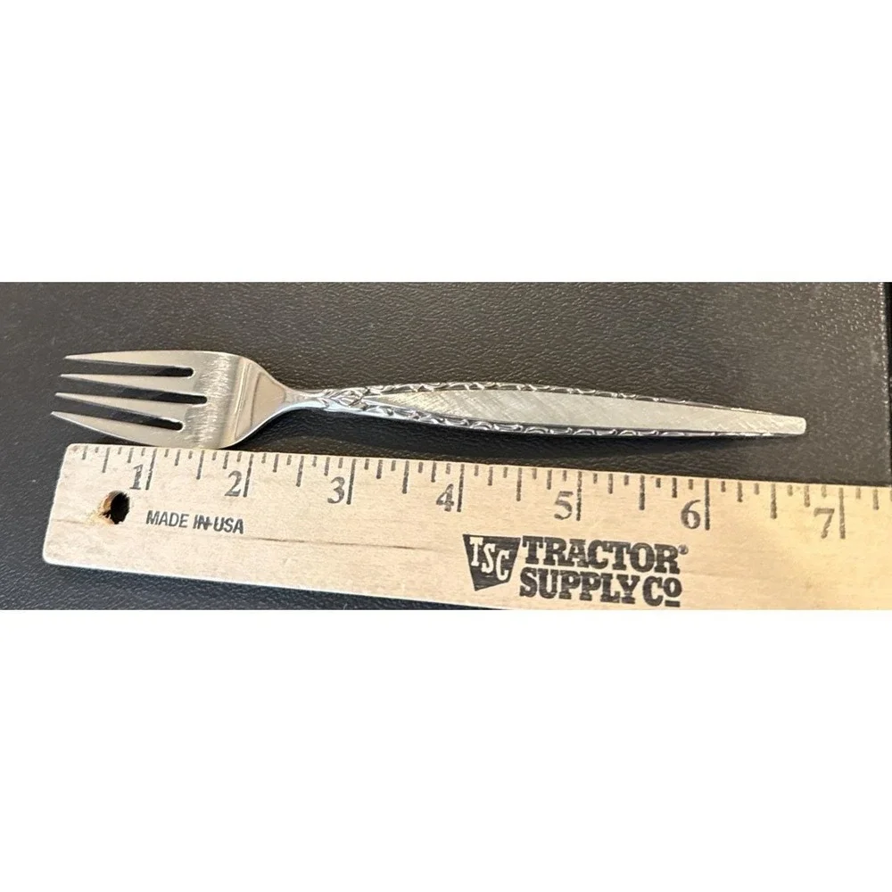 Oneida Community Venetia Stainless Steel Salad Forks Fork Set Of 6 MCM Vintage